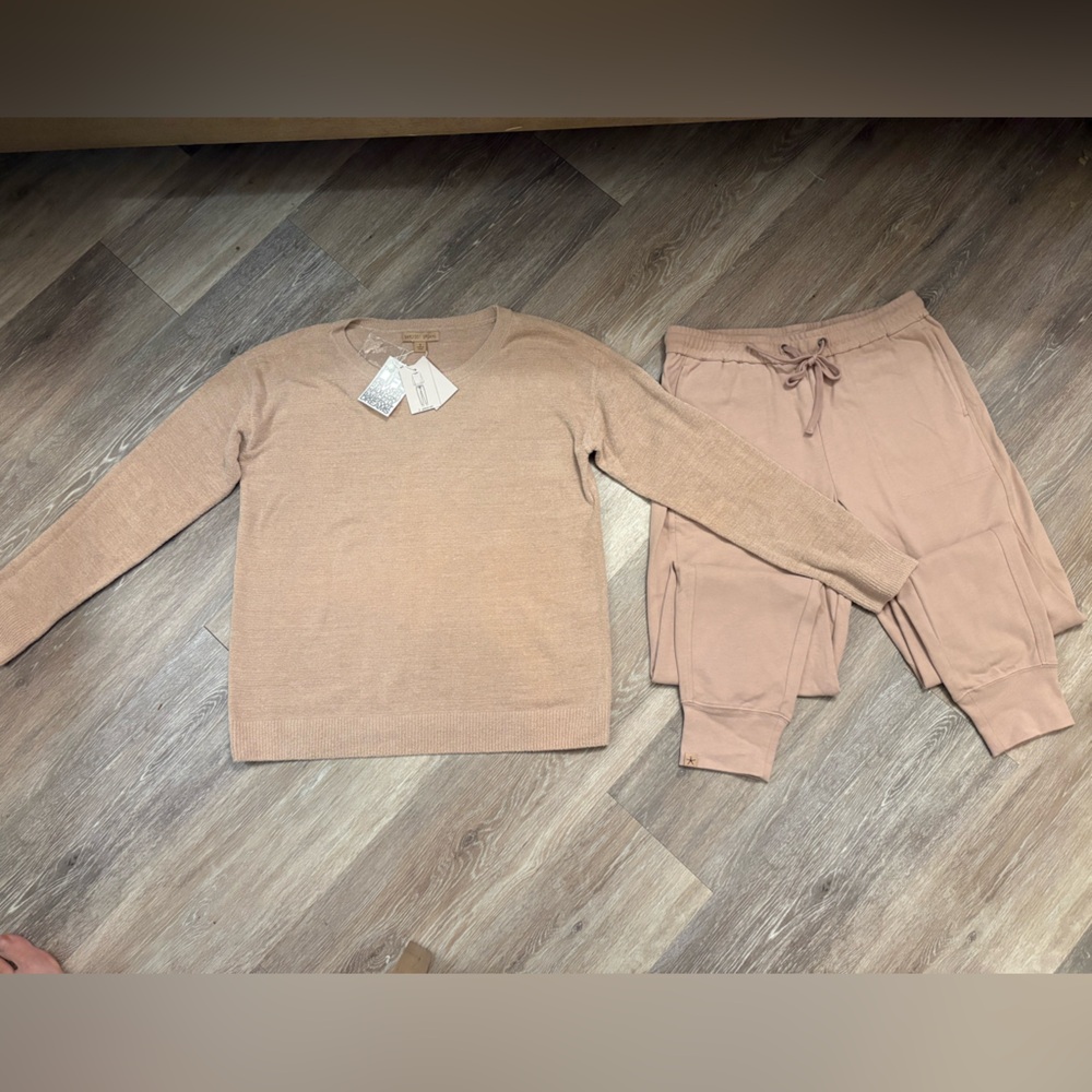 Barefoot Dreams Cozy Chic Tan Women's Top and Pants Set(s)